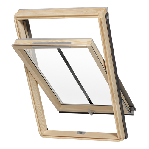 Centre pivot wooden conservation window